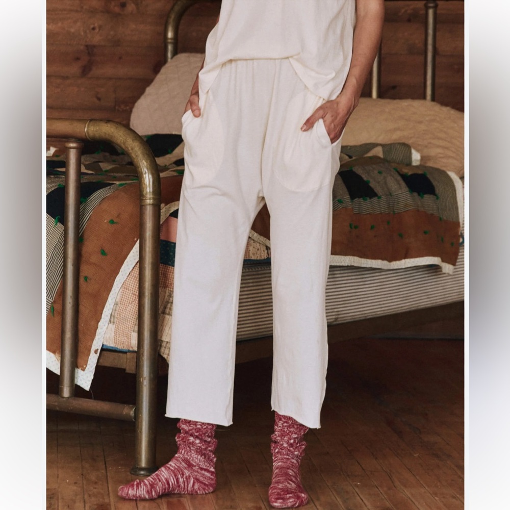 THE GREAT. Cream Track Pants